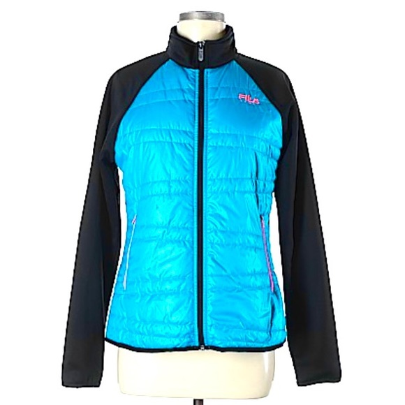 Fila Jackets & Blazers - Fila teal/blue & pink Sport Jacket size medium